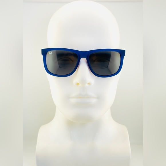 Ray-Ban Justin Sunglasses RB4165 Matte Transparent Blue Frame with Gray Lenses main image 4